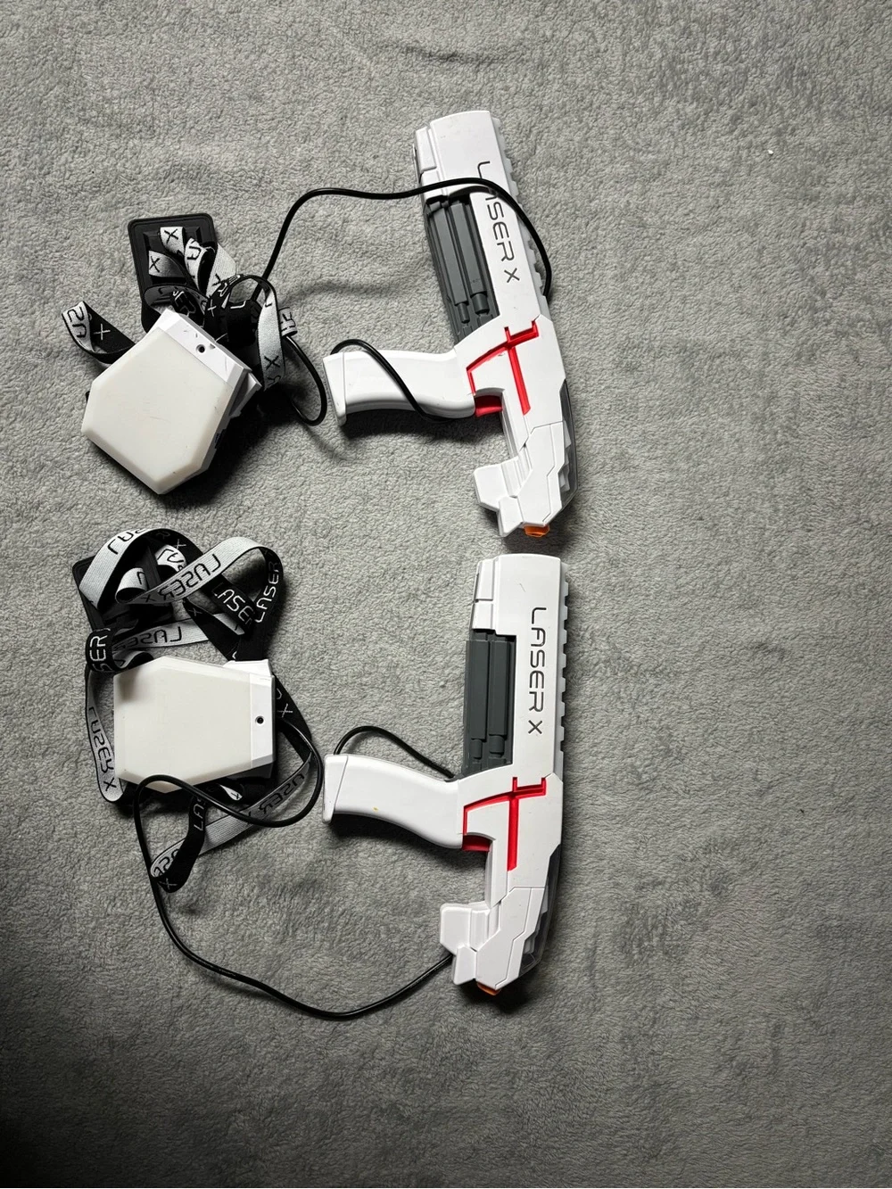 Laser X White & Red Dual VR Blaster Set